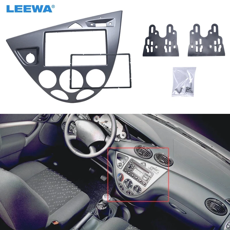 Автомобильная стереопанель LEEWA комплект для отделки панели Ford Focus 98 ~ 04(LHD)/Fiesta 95