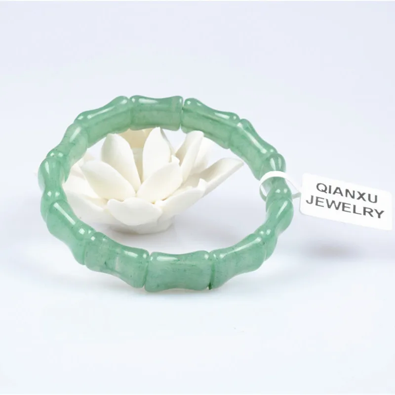 

Natural Dongling Jade Bracelet Bamboo Style Beaded Bracelets Lucky Men's and Women's Jewelry