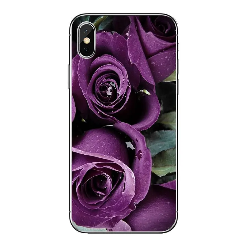 Срок службы и Красота фиолетовая Роза цветок Краски для Xiaomi Redmi 4x S2 3 S Note 4 5 6 6A Por