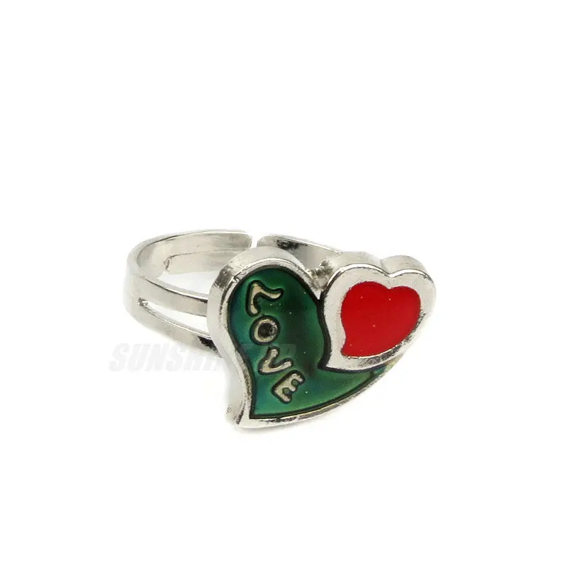 2019 Fine Jewelry Mood Double Heart Love Ring Temperature Changing Color Feeling Party Supplies Emotion Creative Gift | Украшения и