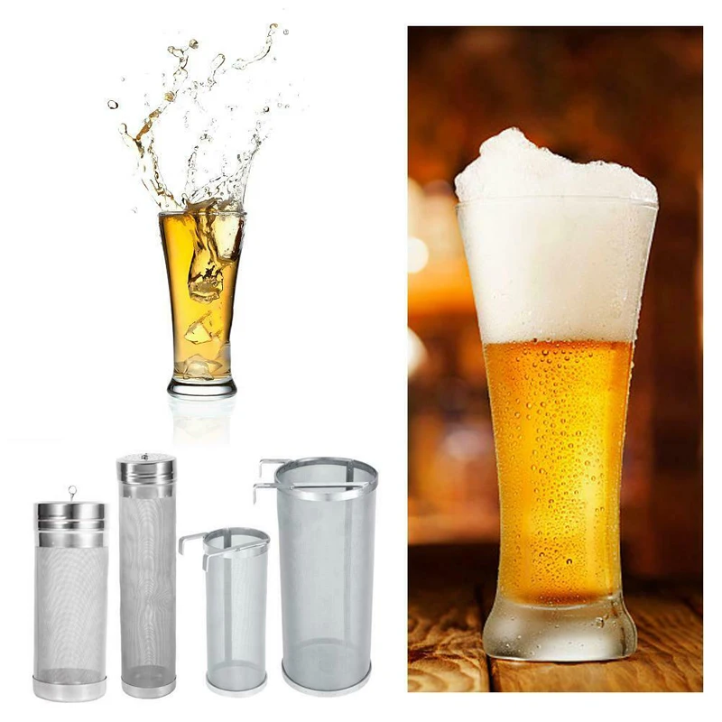 

300 Micron Stainless Steel Hop Spider Mesh Beer Filter Homemade Brewing Home Coffee Hopper Home Brew 4 Sizes