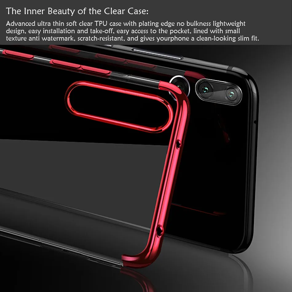 Покрытие прозрачный мягкий силиконовый чехол для Huawei P20 Pro Ультра-тонкая сумка