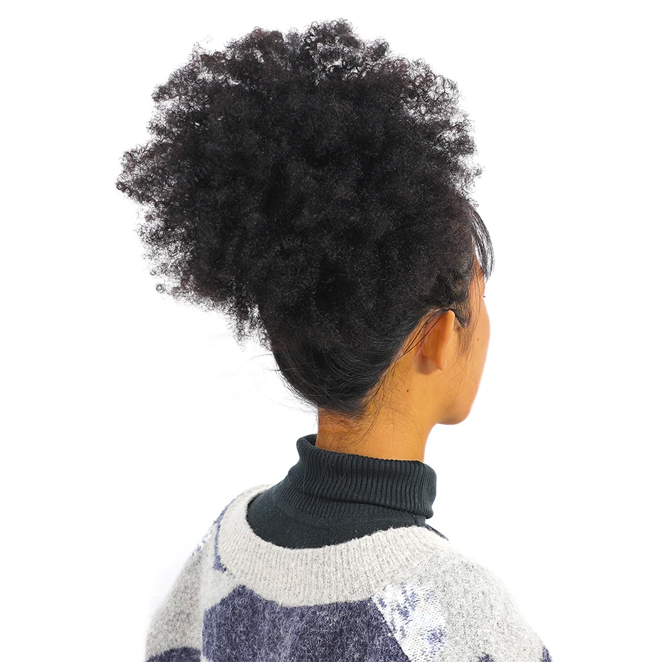 Волосы Piaoyi бразильские волосы Remy волнистые афро кудрявые человеческие пучки с