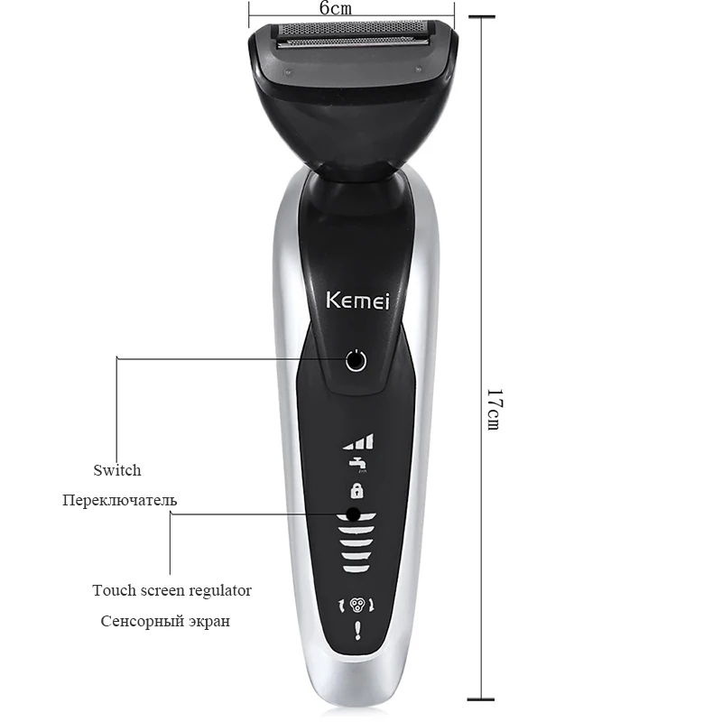 Kemei 7 in 1 Men's 3D Electric Shaver Beard Trimmer Rechargeable Razor for Men Shaving Machine Face Care electric razor | Бытовая