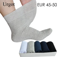 urgot 5 pairs mens socks large plus big size 484950 all match casual business anti odor men socks sox meias calcetines hombre