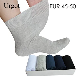 Imported Urgot 5 Pairs Men's Socks Large Plus Big Size 48,49,50 All-match Casual Business Anti-Odor Men Socks