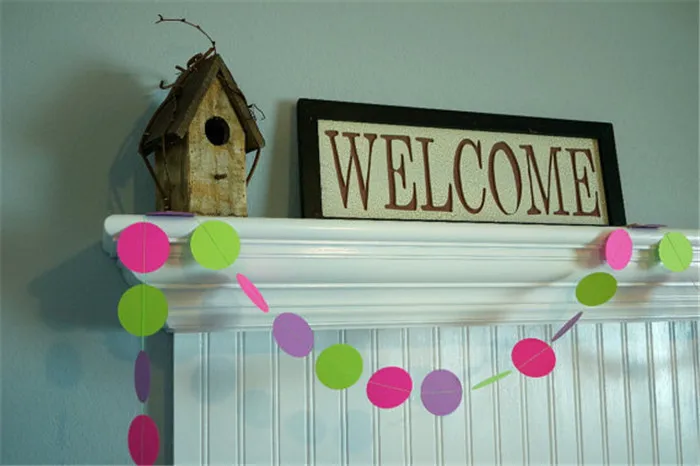 1 шт. круглый многоцветный ручной бумаги гирлянды свадьба ну вечеринку висячие