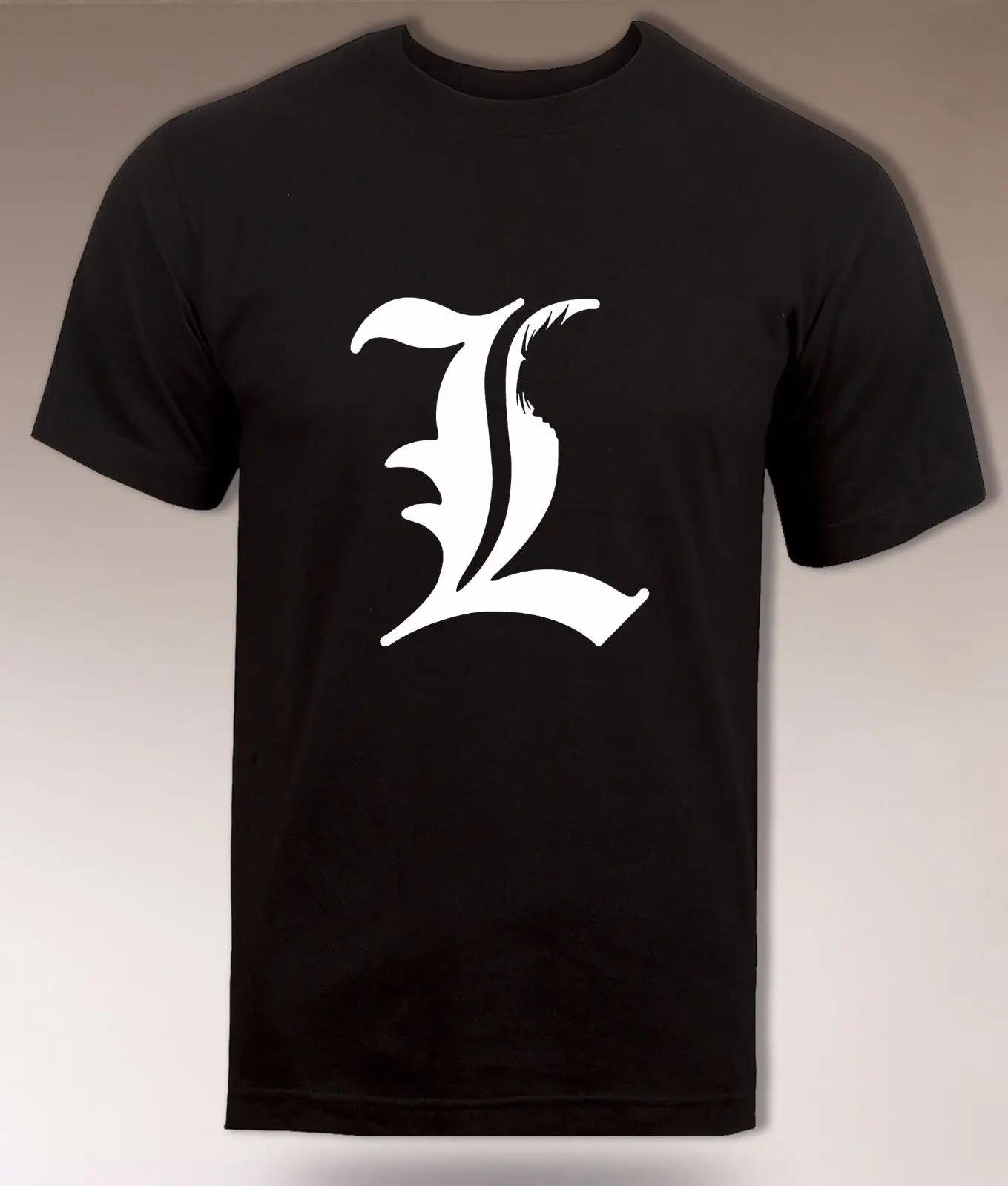 Высокое качество Custom L Death Note майка best детектив аниме T Для мужчин из хлопка с