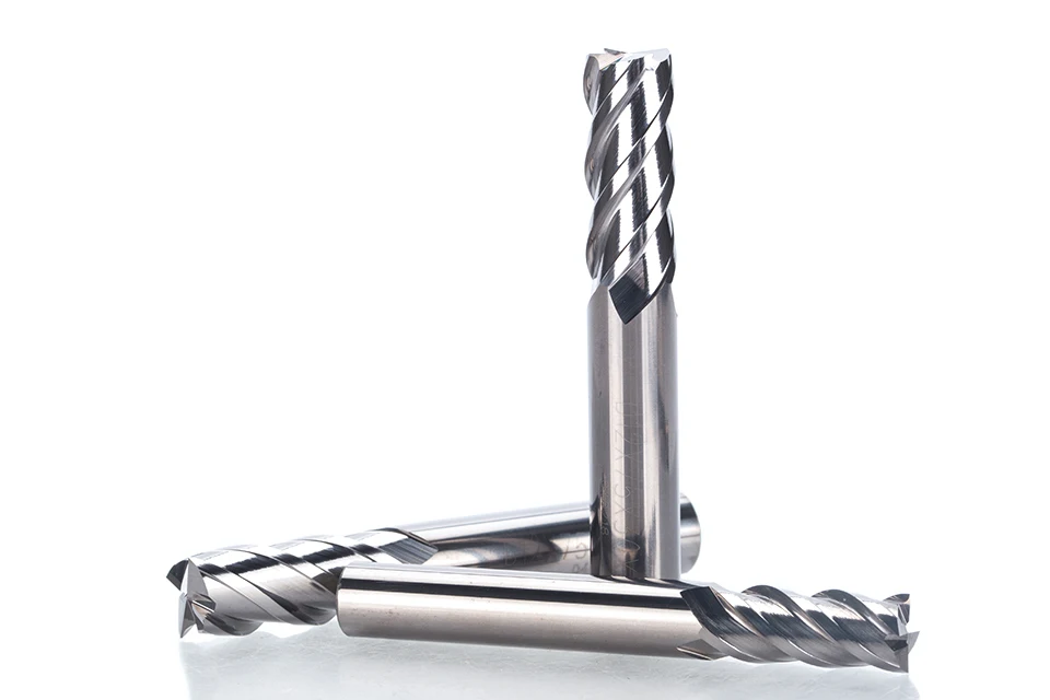 HUHAO 1 шт. HRC 65 Cermet 4 флейты Концевая фреза с винтовыми зубьями CNC Высокая износостойкость фреза для металлической отделки стали