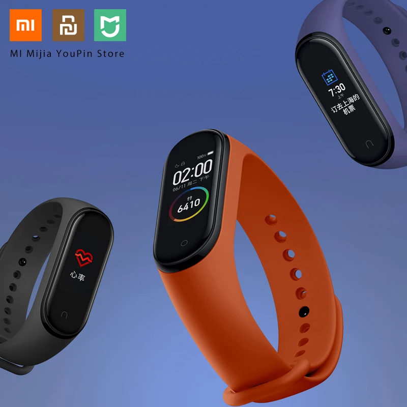 Xiaomi Mi Band 4 Original 2019 Newest Music Smart Miband Bracelet Heart Rate Fitness 135mAh Bluetooth 5.0 Color Screen | Электроника
