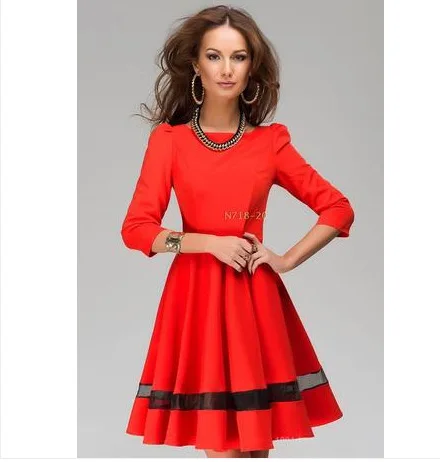 2015 мода Vestidos женщины зима платье с длинным рукавом ну вечеринку платья Vetement