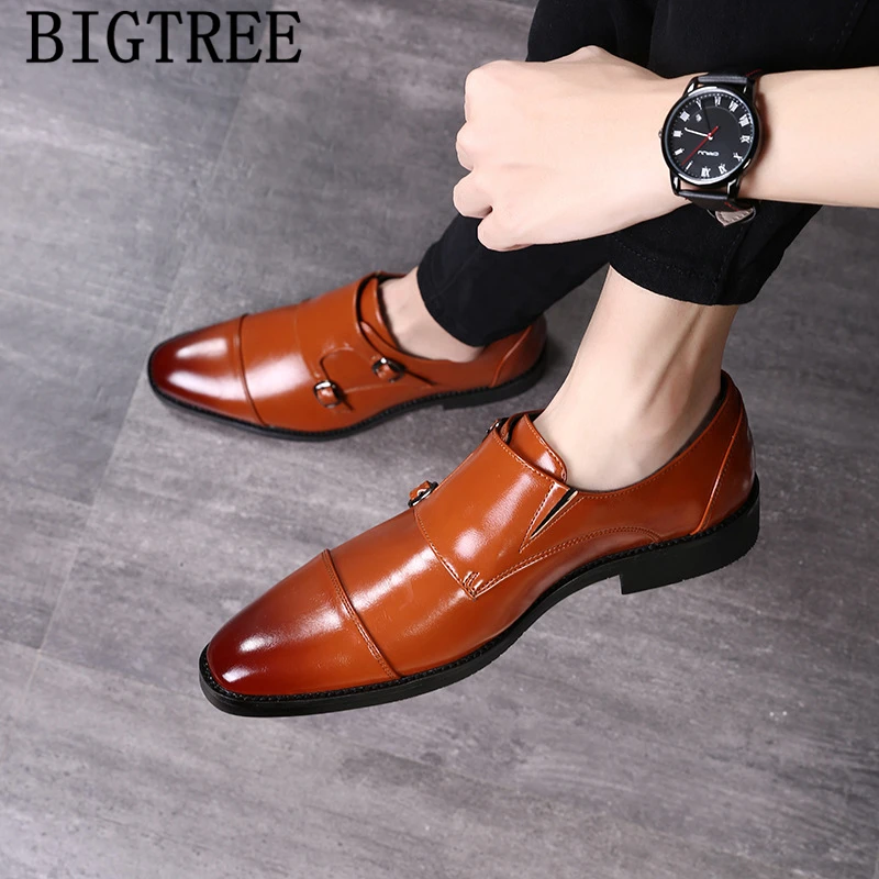 

Double Monk Strap Shoes Men Classic Leather Shoes Men Office Coiffeur British Mens Shoes Formal Luxury Brand Erkek Ayakkabi Bona