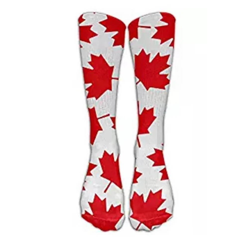 Новая мода Maple флаг с листом принт носки полосатые хлопковые носки с травой Calcetines Arte Chaussettes Залить Людей забавные Meia 6D6 - Цвет: Style8