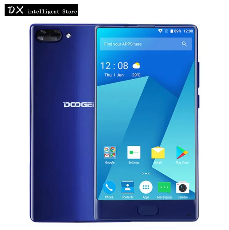 Doogee Mix 6 ГБ 64 и 5 &quotHD ободок меньше мобильный телефон 4G LTE Helio P25 Восьмиядерный 16MP 3380