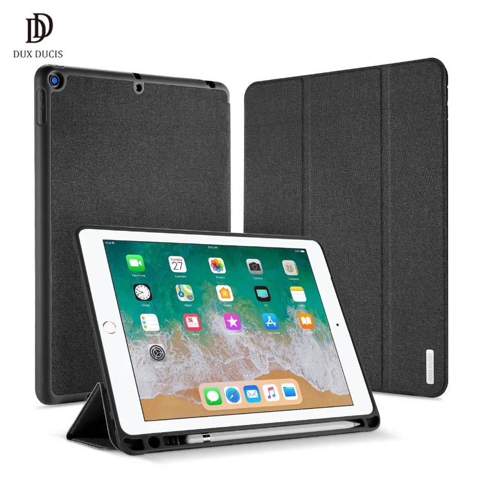 DUX DUCIS умный чехол из искусственной кожи для iPad 9 7 2017 с принтом 2018 A1893 A1954 планшет