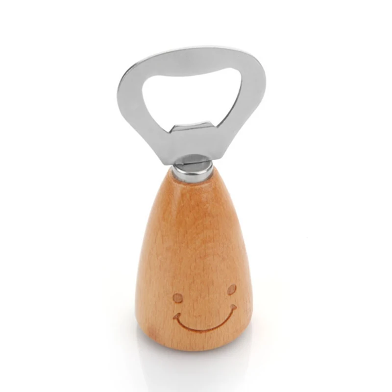 Quickdone дерево смайликом ручка ручной бармена открывалка для бутылок вино пиво