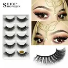 SHIDISHANGPIN G806 5 пар 100% настоящие накладные норковые ресницы 3D натуральные накладные ресницы 3d норковые ресницы мягкие ресницы для макияжа