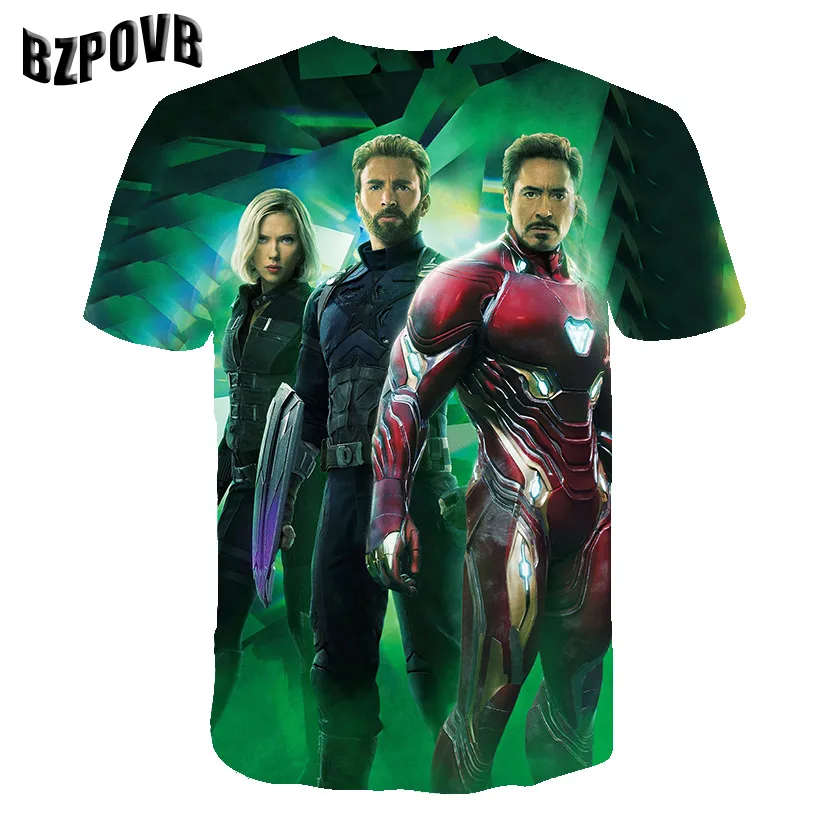 2019 новый дизайн футболки для мужчин/женщин marvel Мстители Endgame 3d Принт короткий