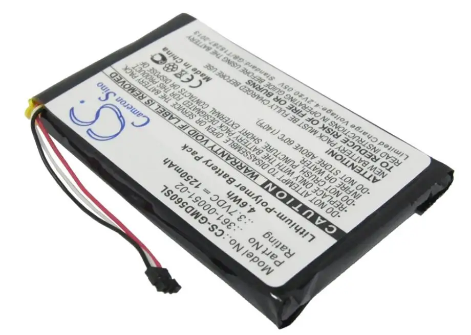 Аккумулятор Cameron Sino 1250mah для GARMIN Dezl 560LMT 560LT 650LM 361 00051 02|Аккумуляторы мобильных