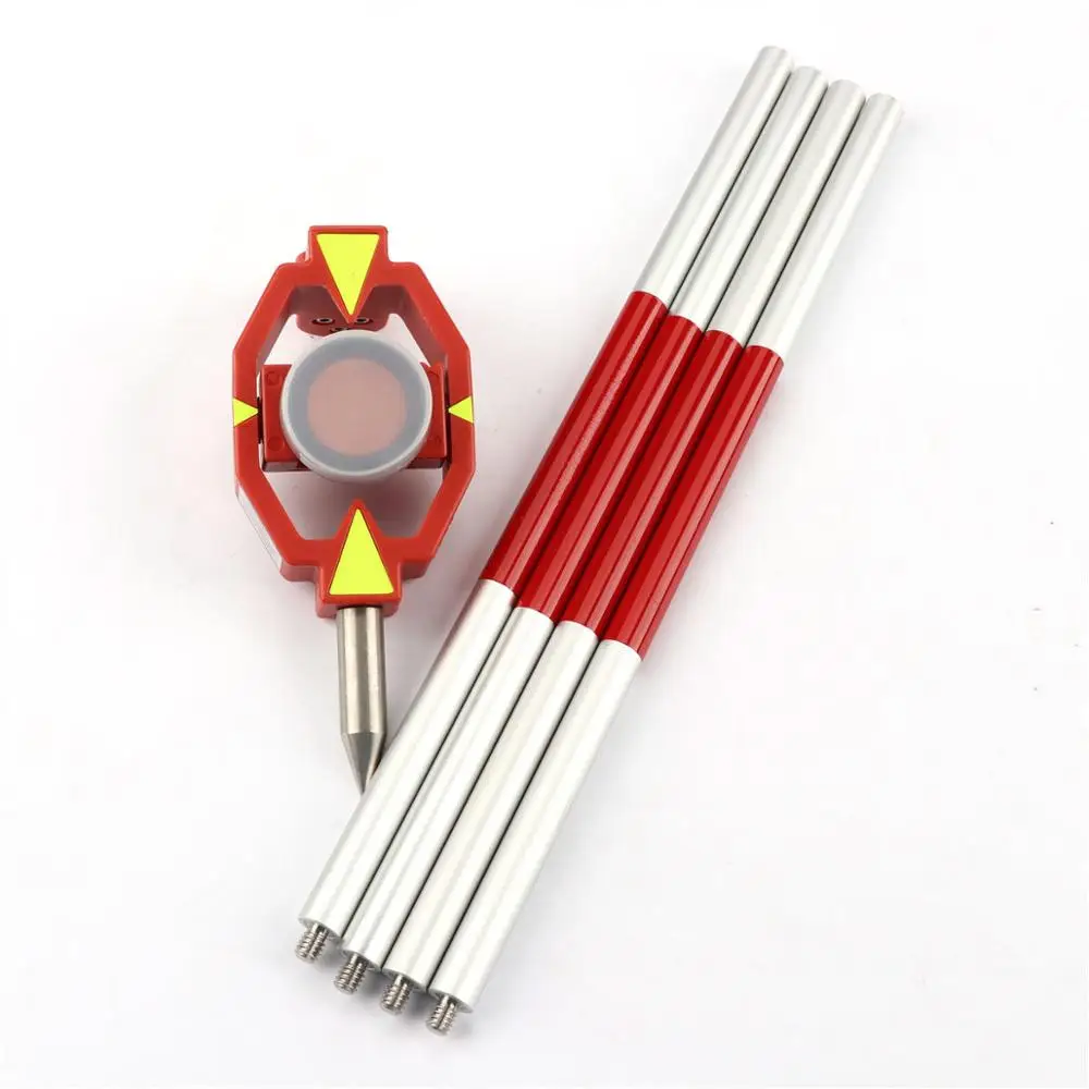 New Aluminium Alloy With 4 Poles Mini Prism For Total Station +17.5Mm