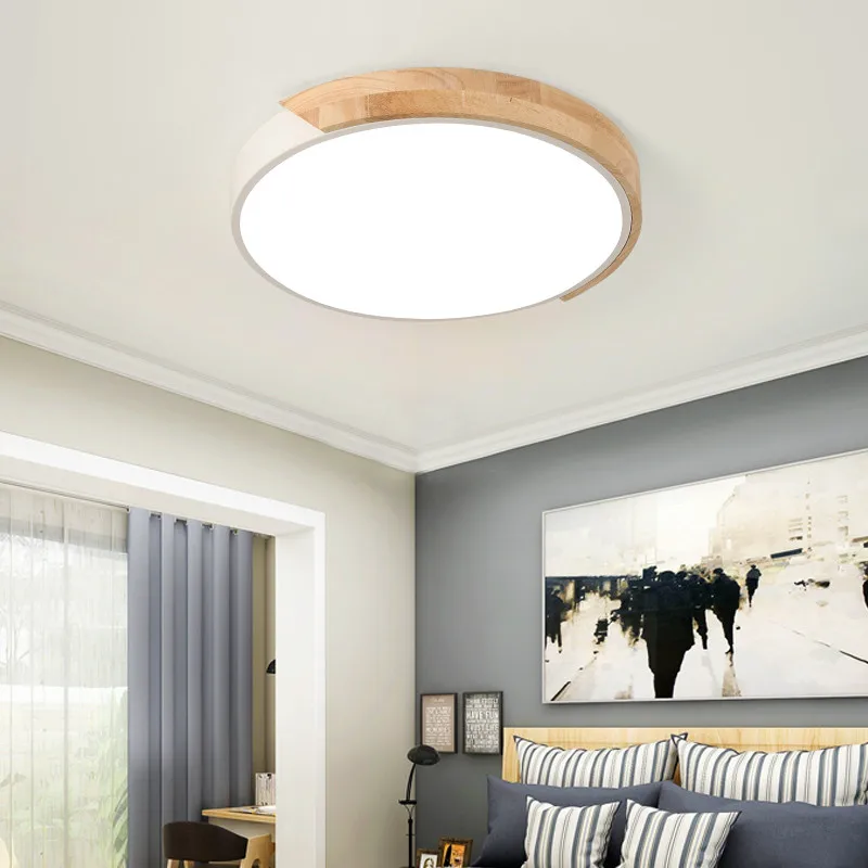 Высокое качество Новинка потолочные светильники светодиодный деревянные