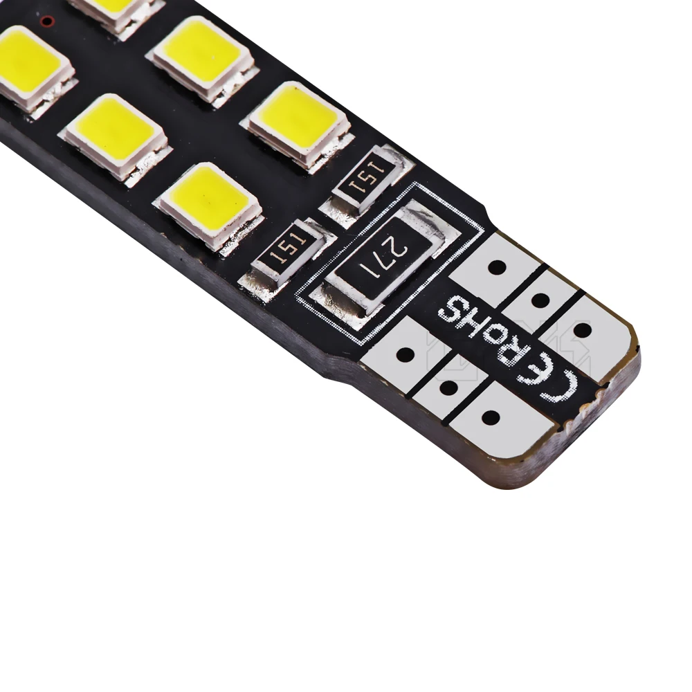 4 шт./лот белый СВЕТОДИОД CANBUS T10 12smd 2835 LED W5W 12 В|t10 led 2835|car signal lightcar light w5w |