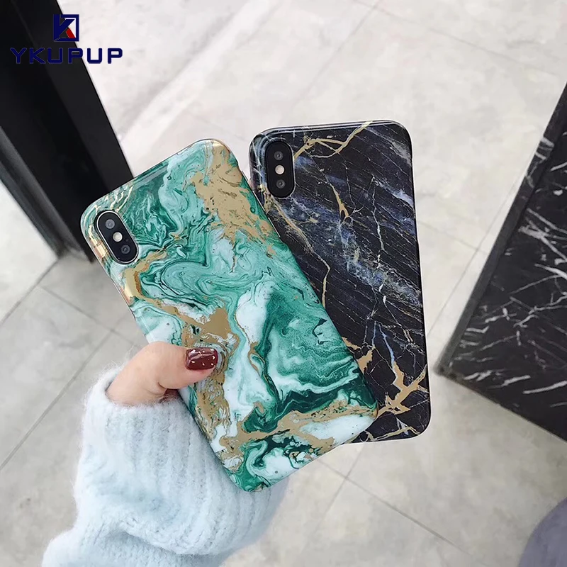 YKUPUP Luxury Ink oil painting marble texture Phone Case For iphone X 6 6S 7 8 Plus Cover for 6s coque funda hard plastic |