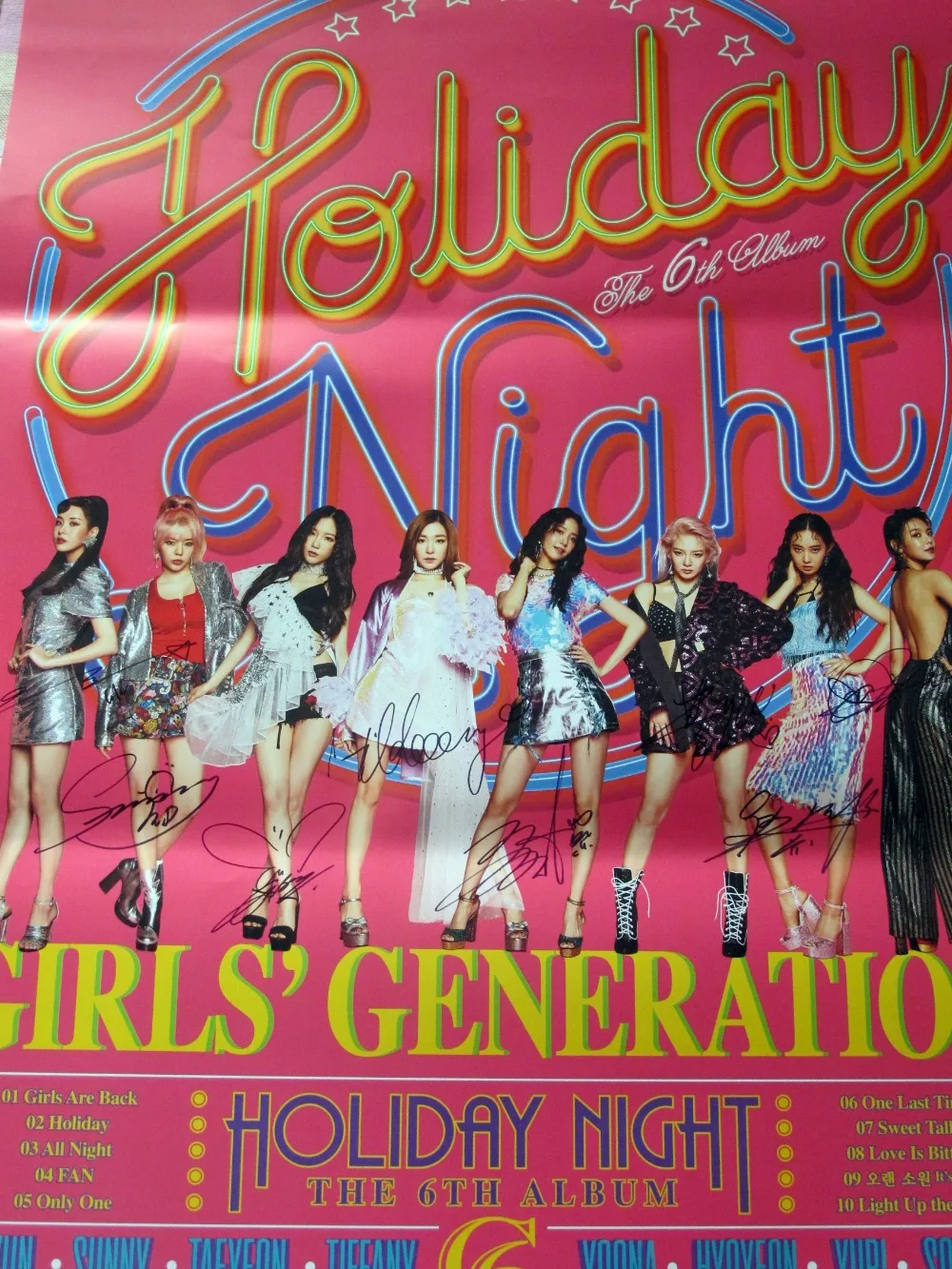 Подписанный SNSD autographed 2017 6 й альбом Праздничная ночь CD + Фотокнига подписанный