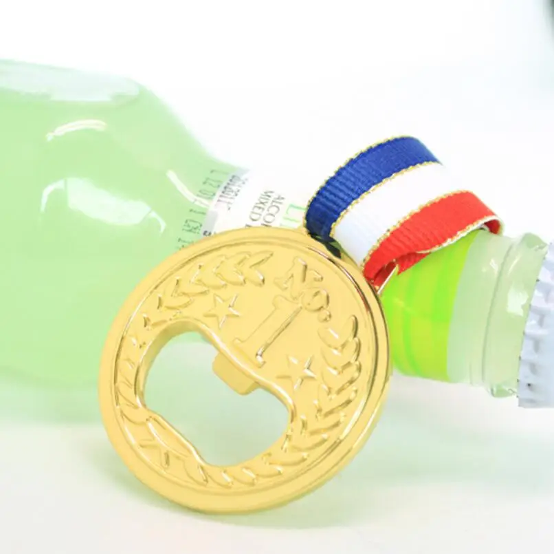 

Creative Party Favors No.1 Winner Gold Medal Bottle Opener Champion Beer Opener Attached A String LX2830
