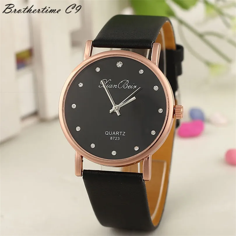 Черный Montres Femmes часы с бриллиантовым браслетом женские модные наручные часы из искусственной кожи мужские кварцевые часы женские часы Relogio Feminino - Цвет: Черный