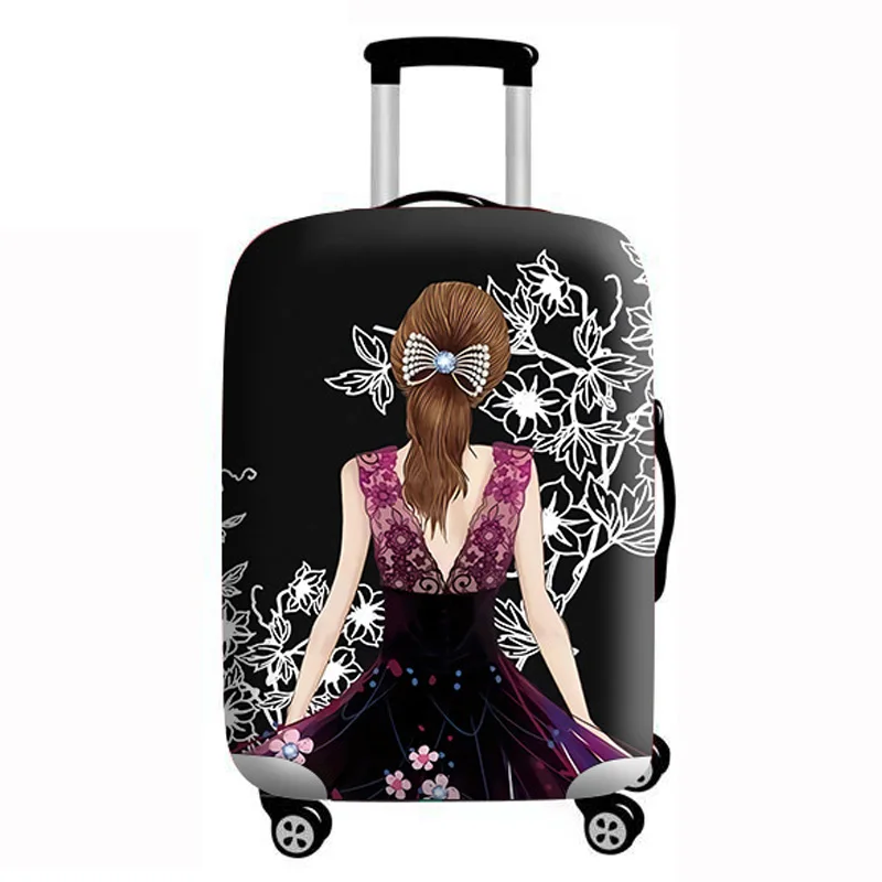 E Luggage cover LXHYSJ 3D платье принцессы эластичный чехол для багажа чемодан пылезащитный чехол подходит для 18-32 дюймов чемодан тележка чехол пылезащитный чехол - Цвет: E Luggage cover