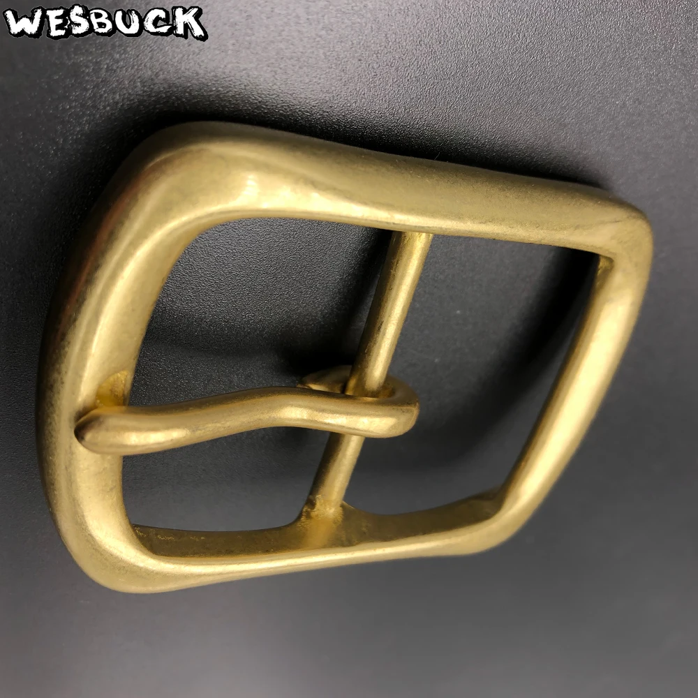 Бренд WesBuck, модный мужской однотонный латунный ремень, пряжка с металлическим ковбойским ремнем, аксессуары для джинсов, косплей, для 4 см, широкий ремень