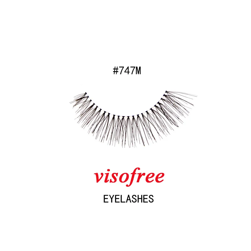 1 пара ресниц Visofree модные мягкие Накладные человеческие волосы ресницы клеи