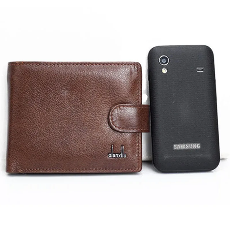 Мужской бумажник из 100% натуральной кожи с отделением для мелочи|wallets for men brands|purse