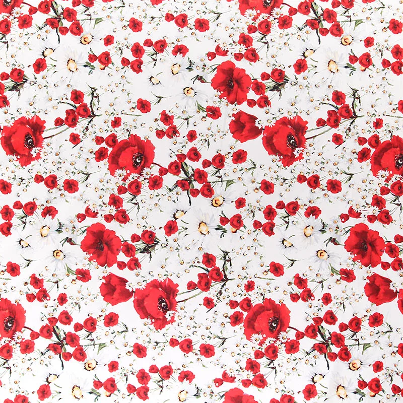 Высокая плотность окрашенная ткань из чистого хлопка маргаритки для шитья