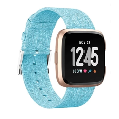 sky blue Прочный холст нейлоновый ремешок для Fitbit Versa, ремешок сменный ремешок для Fitbit Versa Lite умный браслет ремень - Цвет: sky blue