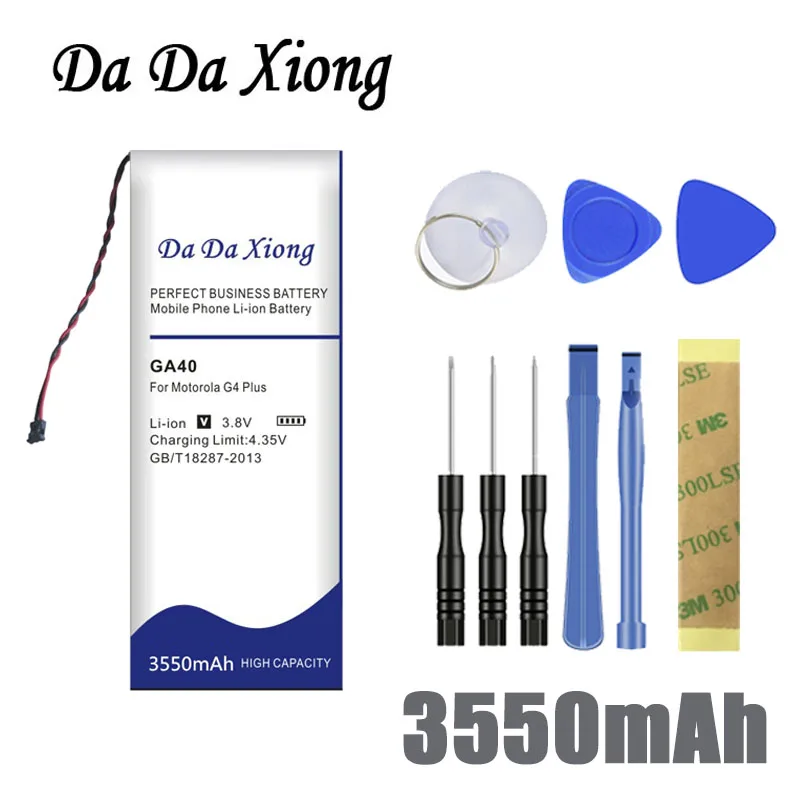 Da Xiong 3550mAh GA40 SNN5970A Аккумулятор для Motorola Moto G4 Plus GA40 аккумулятор для телефона