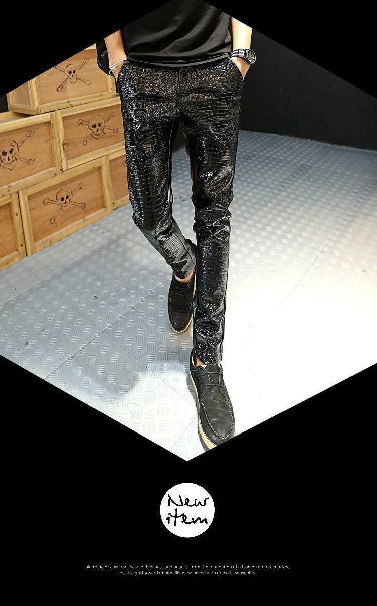 2016 осенне зимние повседневные узкие брюки на молнии черные мужские шаровары из