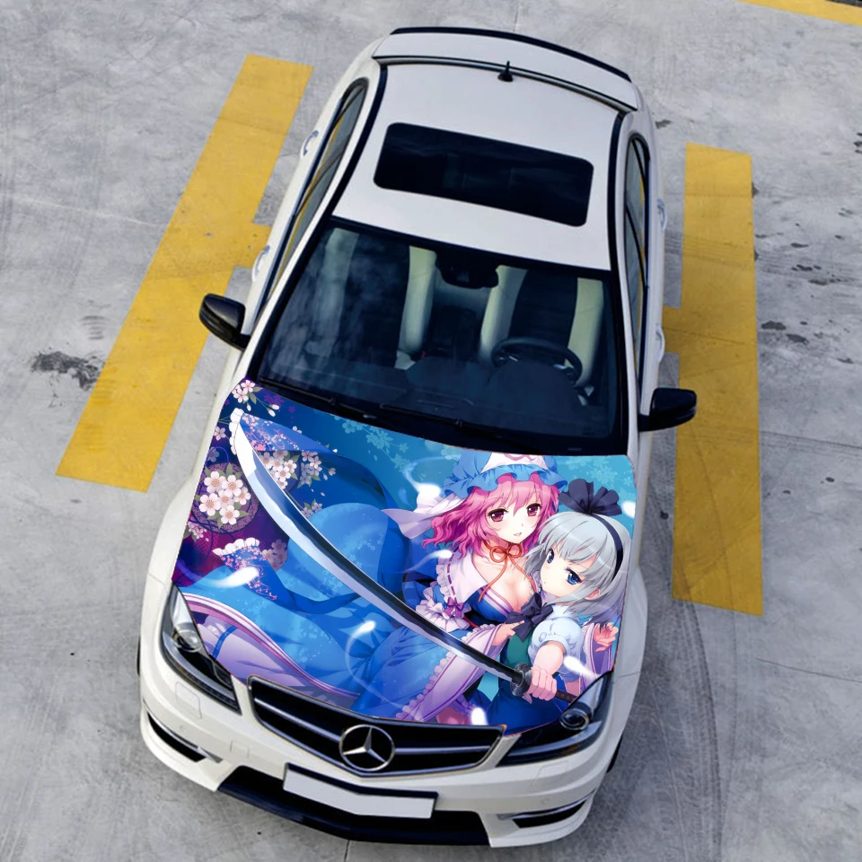Японская мультяшная аниме проект TouHou наклейка на крышку капота автомобиля Youmu