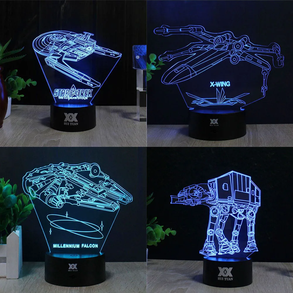 Звезда смерти 3D лампа Звездные войны BB-8 светильник светодиодный Новинка ночные огни USB свет светящийся ребенка подарок Хуэй Юань бренд