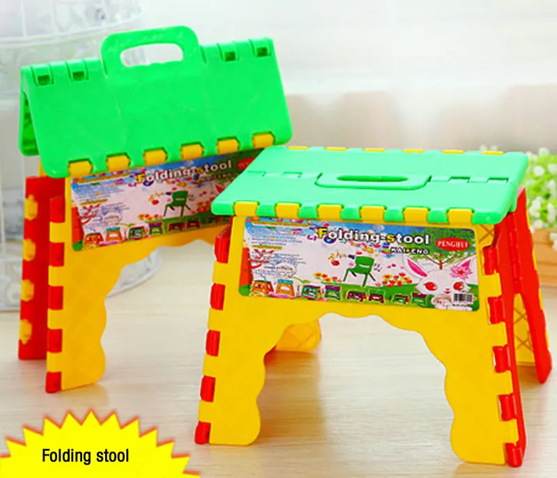 Пластик складной стул Шаг Стул походный Рыбалка детей откидное сиденье