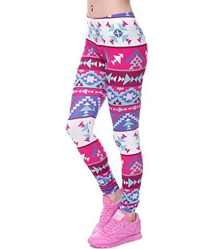 Леггинсы женские леггинсы с принтом цветные треугольники радужные высокой