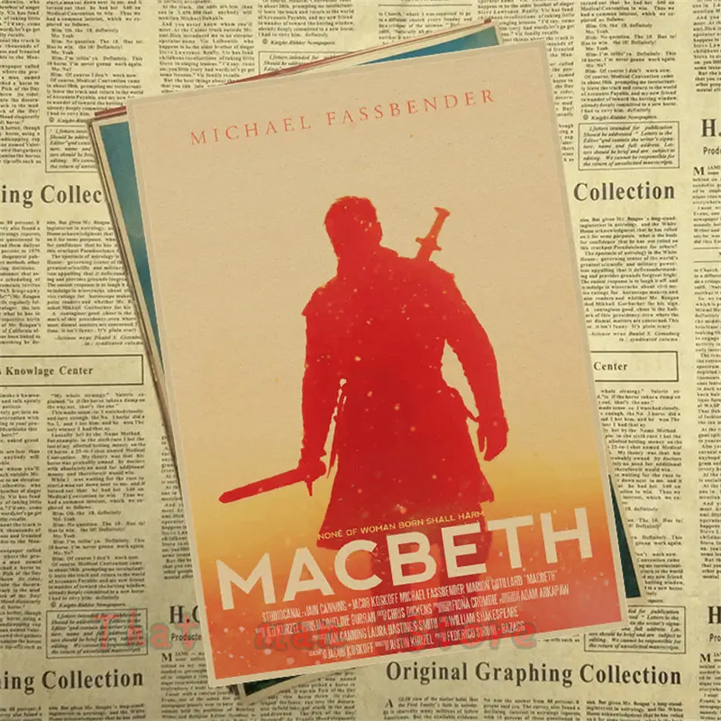 Macbeth постер для домашнего интерьера украшение плакат из крафт бумаги