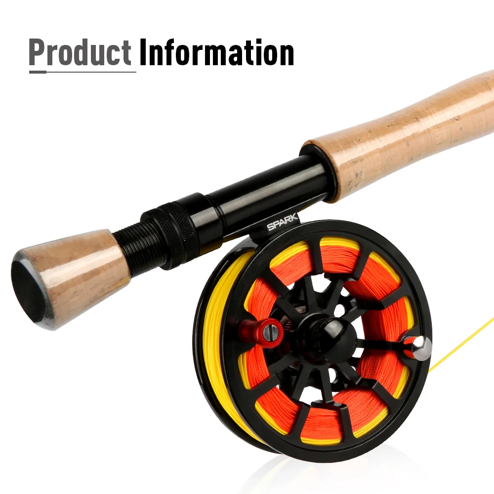 Удочка и Катушка Goture Fly Combo Set 5/6 7/8 100 футов Вес вперед основная леска/леска Leader Line +