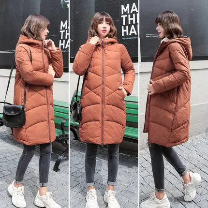 Winter Jacket Women Long Solid Coats Hooded Jackets Cotton Padded Coat Zipper Thick Warm Clothing CH612 | Женская одежда