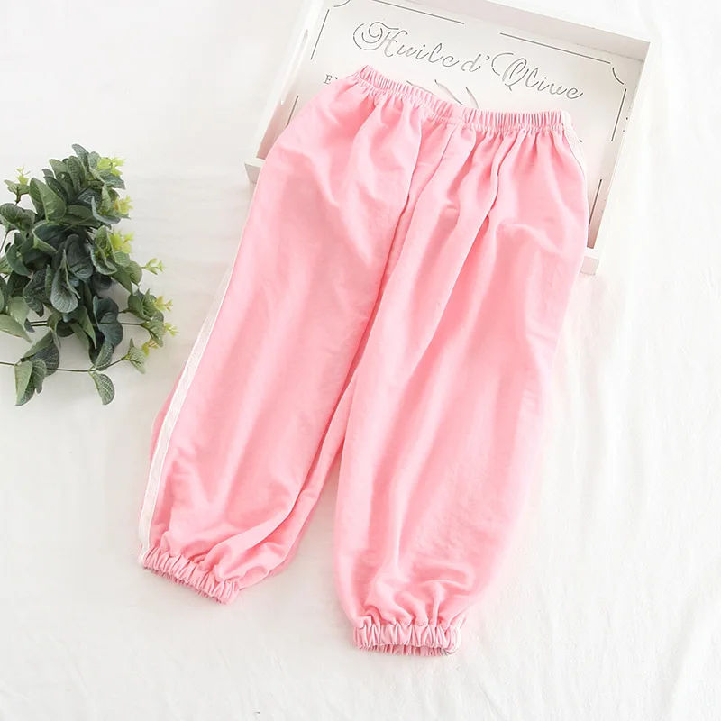 

Loose drawstring sport soft baby girl long pants cheap boys summer pants