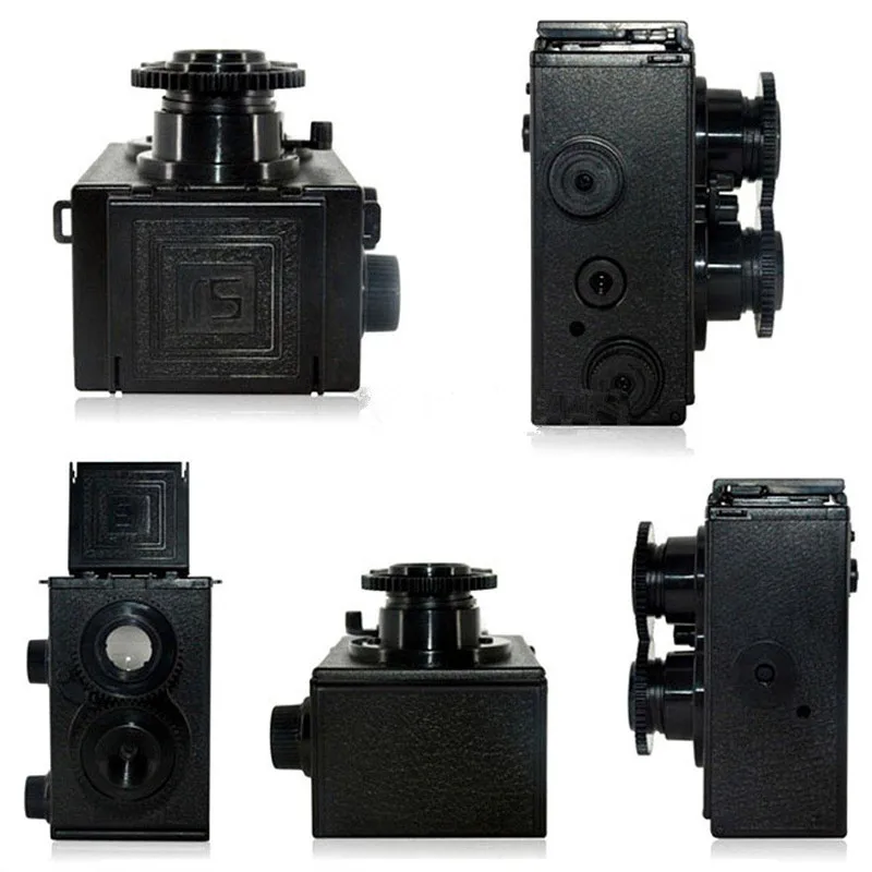 Модные черные DIY Твин TLR 35 мм ЛОМО фильм Камера комплект Классический играть хобби