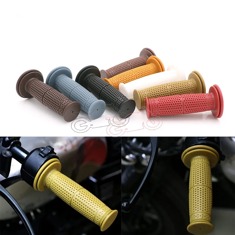 

1pair 7/8" 22mm 1" 25mm Vintage Motorcycle Rubber Handlebar Hand Grips for Harley Yamaha Kawasaki Suzuki Honda Cafe Racer Bobber
