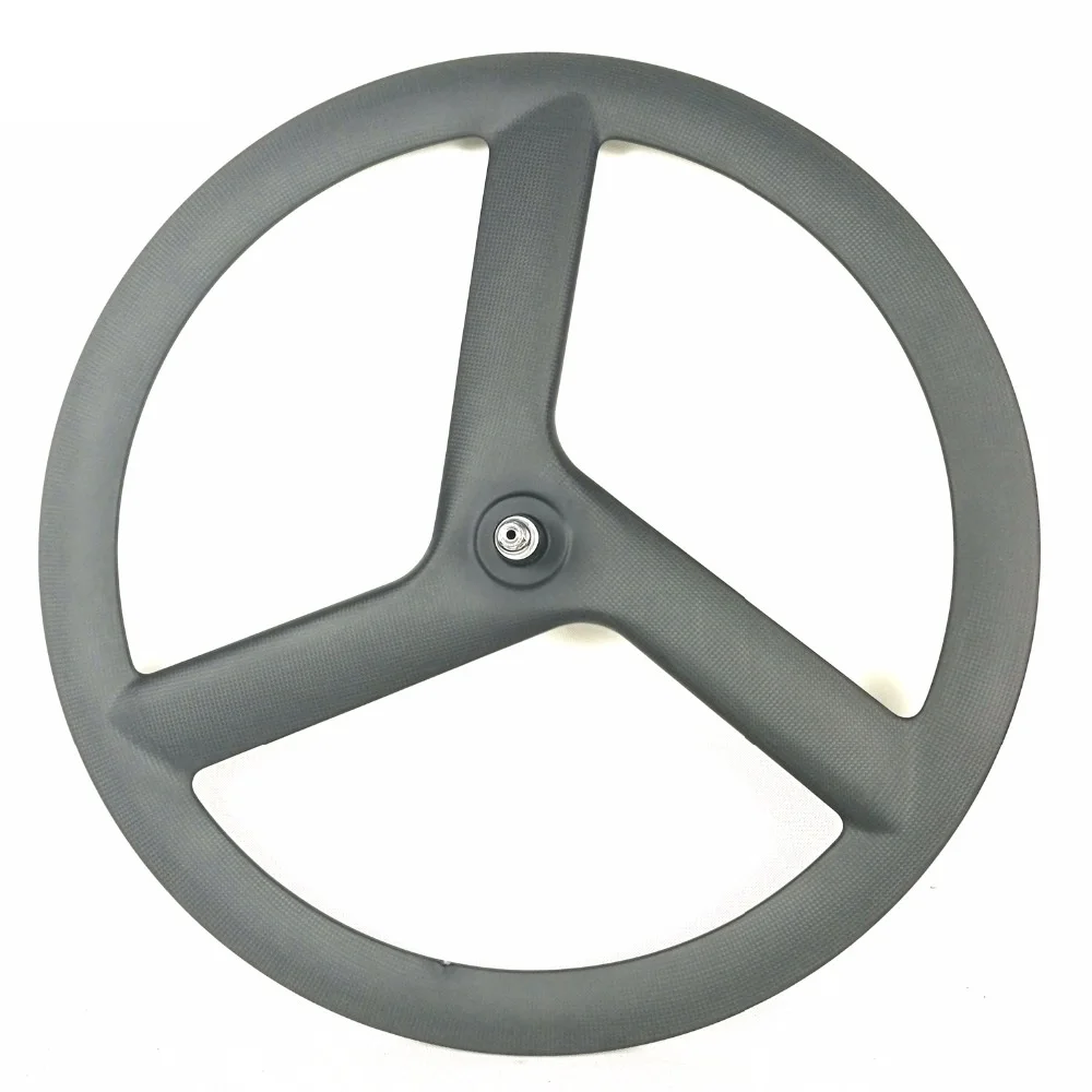 Углеродные колеса CarbonWheel с фиксированной передачей 3 Спицы 700c 3k UD матовые