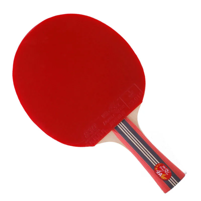 Original Double fish 1star 1A table tennis racket racquet wood Pinpong Bat Flared Handle Paddle for Beginner and Recreational - Цвет: Long Handle